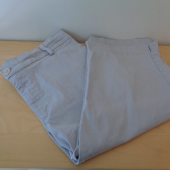 Lee Just Below The Waist Capris Pants Crop Beige Cropped Petite Size 16P - Picture 5 of 5